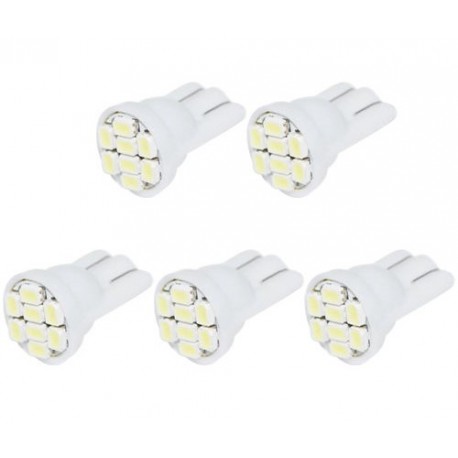 LED žárovka T10 W5W 8 SMD bílá
