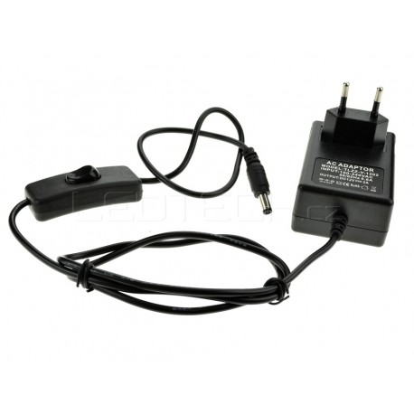 LED zdroj 12V 24W s vypínačem černý