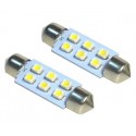 LED sufitka 39mm 6x SMD bílá