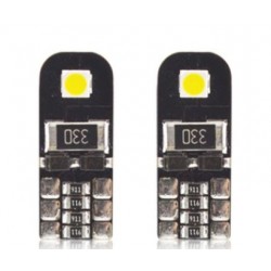 LED žárovka T10 W5W 2x SMD 3030 12V canbus bílá