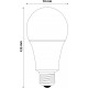 LED žárovka E27 16W 240°