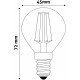 LED žárovka E14 4W FILAMENT retro - Čirá