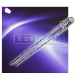 LED dioda 3mm UV round 30°