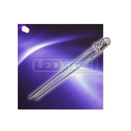 LED dioda 3mm UV round 30°