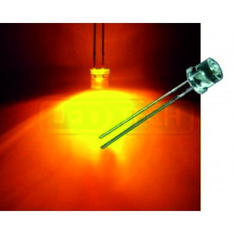 LED dioda 5mm oranžová ploché čelo 100°