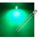 LED dioda 3mm zelená ploché čelo 100°