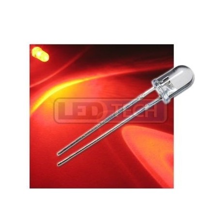 LED dioda 5mm červená round 30°