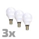 ECOLUX LED žárovka 3-pack , miniglobe, 6W, E14, 3000K, 450lm, 3ks
