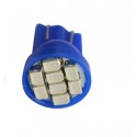 LED žárovka T10 W5W 8 SMD modrá