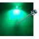 LED dioda 5mm zelená ploché čelo 100°
