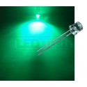 LED dioda 5mm zelená ploché čelo 100°