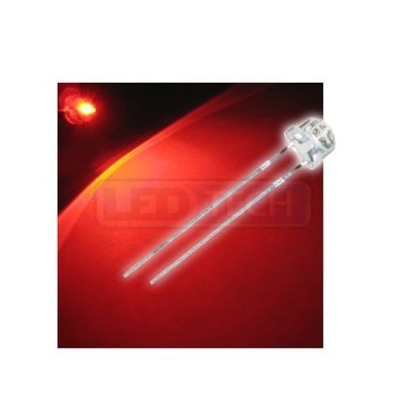 LED dioda 5mm červená straw hat 120°
