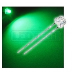 LED dioda 5mm zelená straw hat 120°