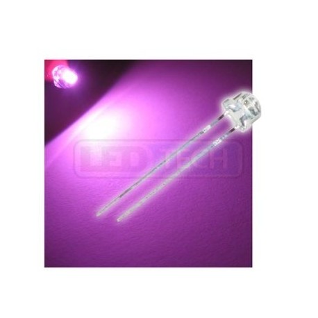 LED dioda 5mm růžová straw hat 120°
