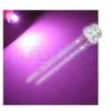 LED dioda 5mm růžová straw hat 120°