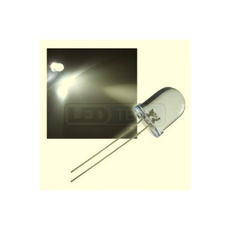 LED dioda 10mm teplá bílá round 30°