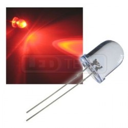 LED dioda 10mm červená round 30°