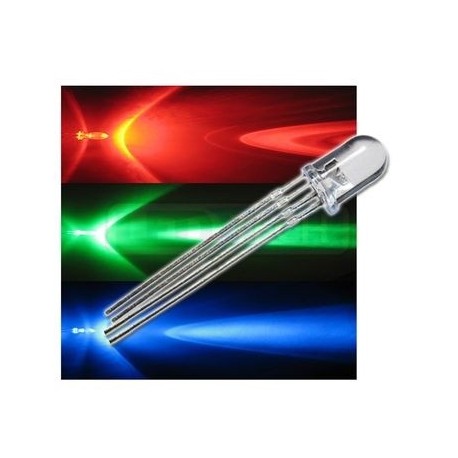 LED dioda RGB 5mm 4PIN - napájení anodou (+) difúzní