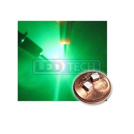 LED smd dioda 3528 PLCC-2 zelená - 700mcd / 120°