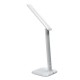 LED stmívatelná stolní lampička s displejem, 6W, volba teploty světla, bílý lesk