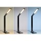 LED stolní lampička stmívatelná, 8W, display, změna chromatičnosti, hliník, černá