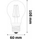 LED žárovka E27 7W FILAMENT retro - Čirá