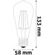 LED žárovka E27 7W FILAMENT ST57 2700K retro - Čirá
