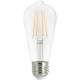 LED žárovka E27 7W FILAMENT ST57 2700K retro - Čirá