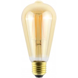 Stmívatelná LED žárovka E27 7W FILAMENT ST57 2500K retro - Kouřová