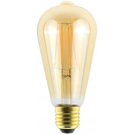 Stmívatelná LED žárovka E27 7W FILAMENT ST57 2500K retro - Kouřová