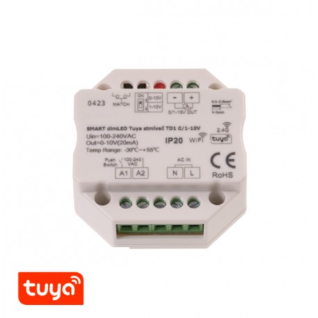 Stmívač SMART dimLED Tuya TD1 0/1-10V