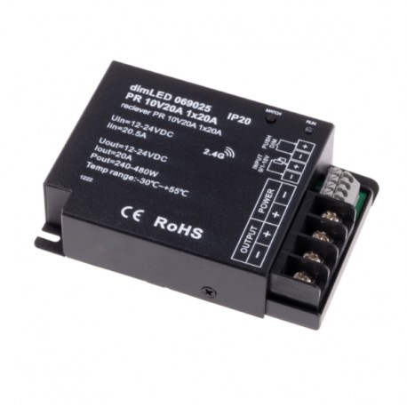 Přijímač dimLED PR 10V20A 0/1-10V
