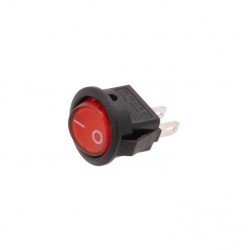 Vypínač kolébkový 250V/2A červený