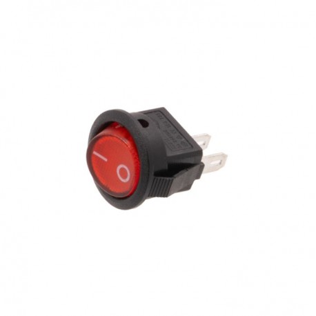 Vypínač kolébkový 250V/2A červený