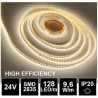 LED pásek 24V 9.6W, 128 LED, High Efficiency - Denní bílá