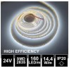 LED pásek 24V 14.4W, 160 LED, High Efficiency - Studená bílá