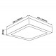 LED panel 24W přisazený čtverec 300x300mm