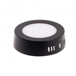 LED panel 6W přisazený kulatý 120mm - černý