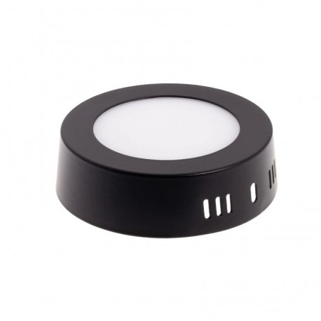 LED panel 6W přisazený kulatý 120mm - černý