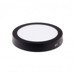 LED panel 12W přisazený kulatý 170mm - černý