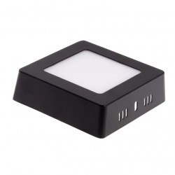 LED panel 6W přisazený čtverec 120x120mm - černý